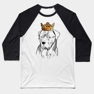 Rottweiler Dog King Queen Wearing Crown Baseball T-Shirt